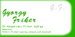 gyorgy friker business card