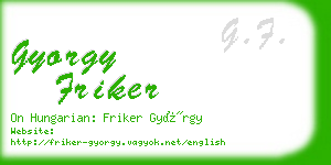 gyorgy friker business card